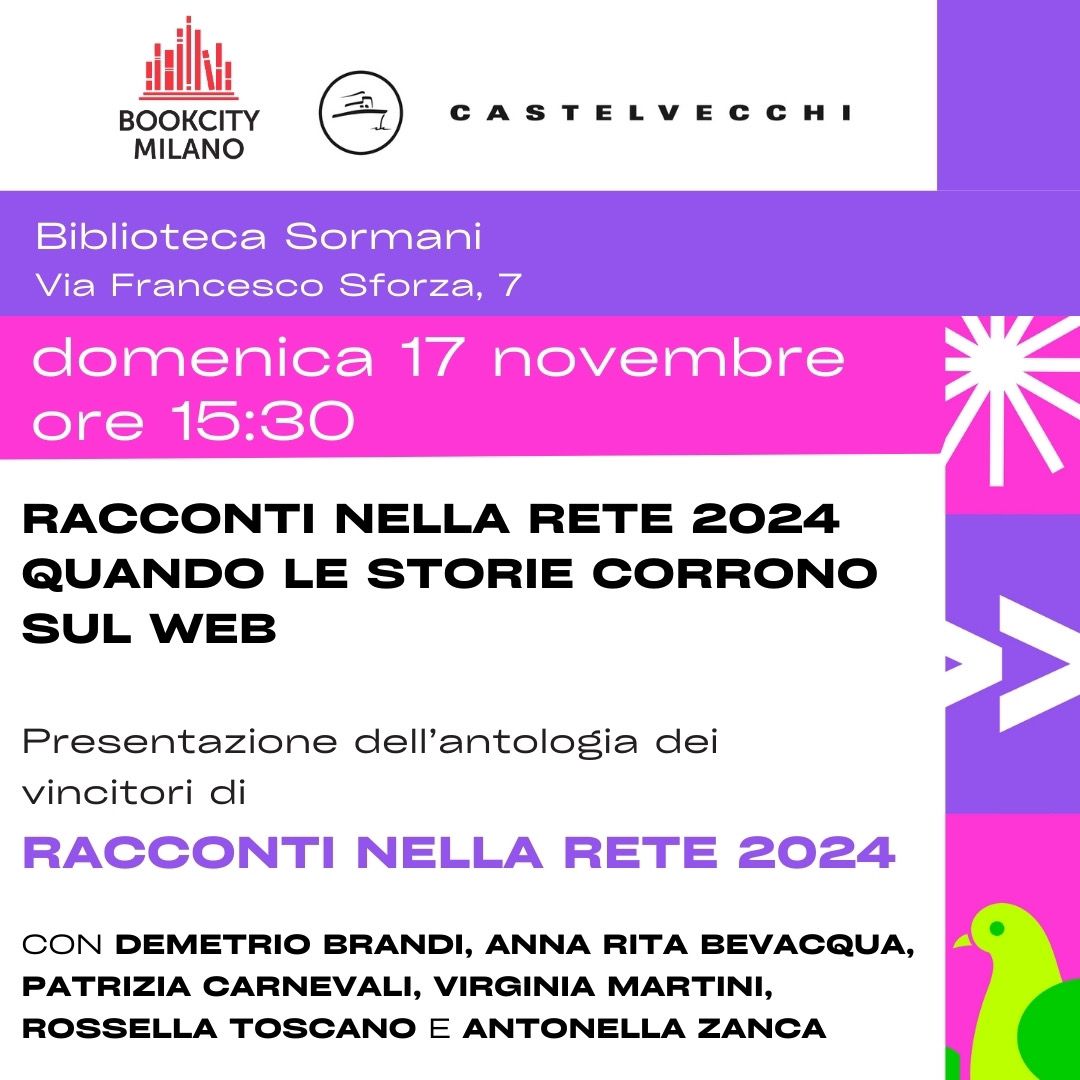 Racconti nella Rete a Bookcity Milano. Domenica 17 novembre alla Biblioteca Sormani