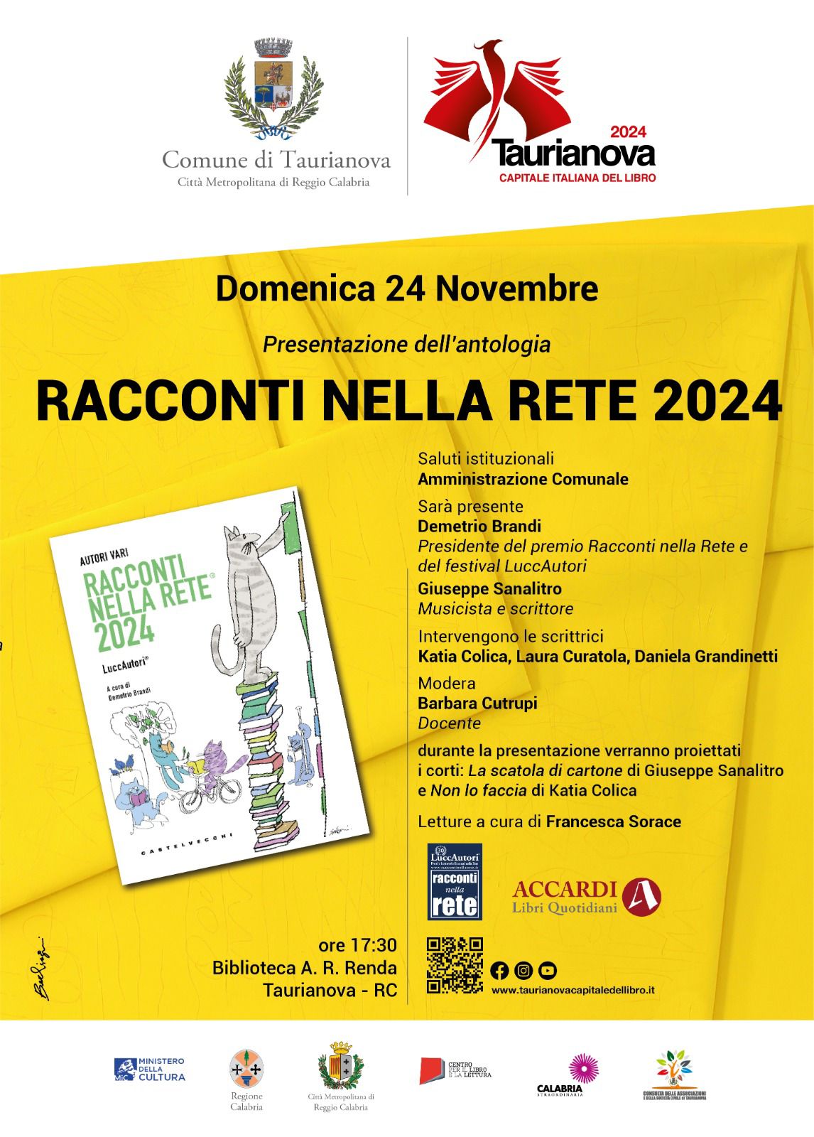 Domenica 24 novembre Taurianova accoglie i Racconti nella Rete